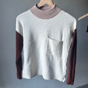 Madewell Colorblock Redmond Mockneck Sweater